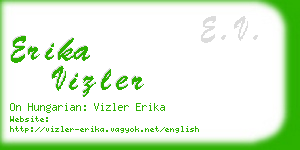 erika vizler business card